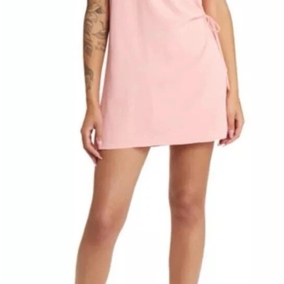NWT Nordstrom BP Dress Faux
Wrap Lined Light Peachy Pink Dress Adjustable Straps - Picture 1 of 5